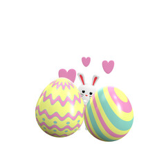 3d illustration easter egg