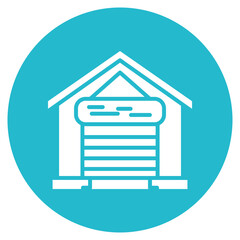 Warehouse For Sale icon vector image. Can be used for Warehouse.