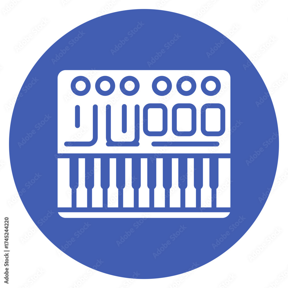 Wall mural synthesizer icon vector image. can be used for instrument.