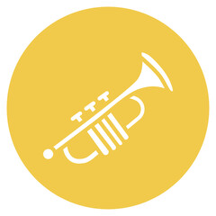 Trumpet icon vector image. Can be used for Instrument.