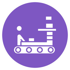 Fototapeta premium Conveyor icon vector image. Can be used for Manufacturing.