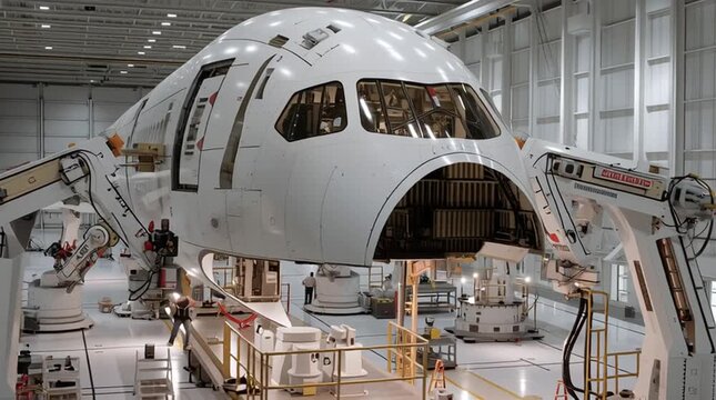 Robotic assembly of airplane fuselage