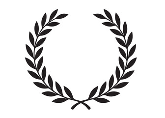 winner laurel wreath logo silhouette vector, laurel wreath silhouette vector illustration, winner laurel wreath trophy silhouette, champions cup winner trophy with a laurel wreath logo silhouettes 