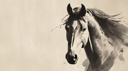 A horse written in ink for the Year of the Horse to celebrate the New Year