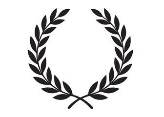 winner laurel wreath logo silhouette vector, laurel wreath silhouette vector illustration, winner laurel wreath trophy silhouette, champions cup winner trophy with a laurel wreath logo silhouettes 