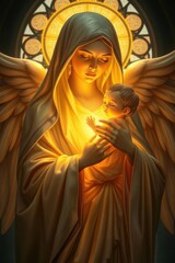 Guardian Angel&rsquo;s Embrace: Protecting the Innocent Light