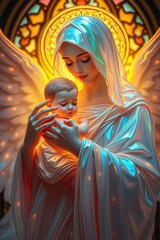 Guardian Angel&rsquo;s Embrace: Protecting the Innocent Light