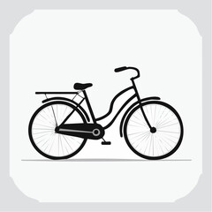 Classic Bicycle Icon with Smooth Lines and Sleek Design
