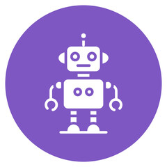 Robot icon vector image. Can be used for Biometrics.