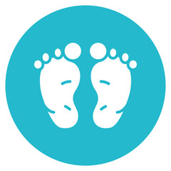 Baby Feet icon vector image. Can be used for Baby Shower.