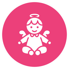 Baby Girl icon vector image. Can be used for Baby Shower.