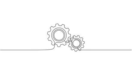 Connected Gears A Symbol of Collaboration and Teamwork in Motion