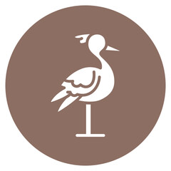 Stork icon vector image. Can be used for Baby Shower.