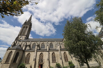 Eglise Saint Mathieu, église de style néogothique, ville de Quimper, département du Finistère,...