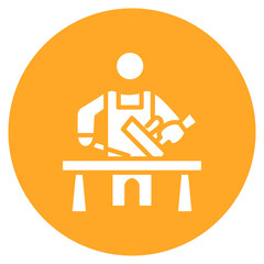 Carpenter icon vector image. Can be used for Diversity.