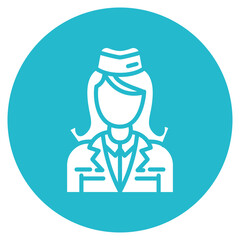 Fototapeta premium Flight Attendant icon vector image. Can be used for Diversity.