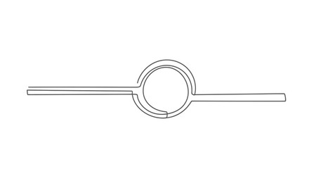 Symmetrical abstract graphic illustration featuring a central ring with parallel lines extending outwards, embodying simplicity, balance, and modern design principles