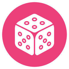 Dice icon vector image. Can be used for Casino.