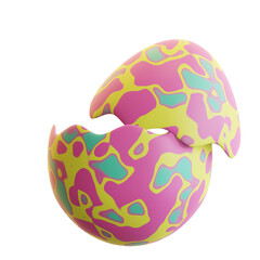 3d illustration easter egg