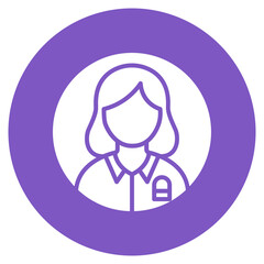 Female Finance Officer icon vector image. Can be used for Trading.