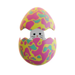3d illustration easter egg