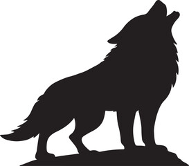 silhouette of a wolf