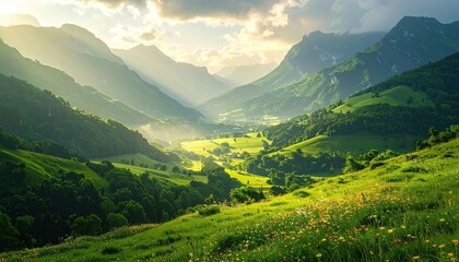 Obraz premium Aerial View of Green Terraced Rice Fields with Geometric Patterns in Daylight Landscape Scenery of Agricultural Land