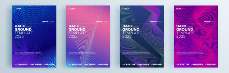 Modern abstract covers set, minimal covers design. Colorful geometric background, vector illustration.