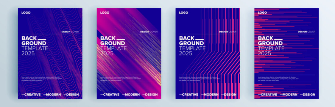 Modern abstract covers set, minimal covers design. Colorful geometric background, vector illustration.