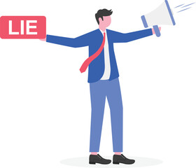 Post-truth, gaslighting, psychological manipulation concepts with people characters.

