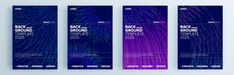 Plakat Modern abstract covers set, minimal covers design. Colorful geometric background, vector illustration.