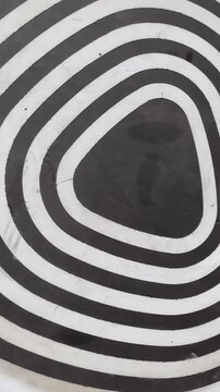 Hypnotic triangle swirling around. Graphic game.&nbsp;Children game. Video.