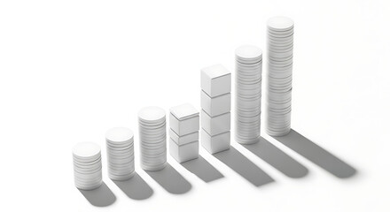 Growing business chart showing positive financial performance