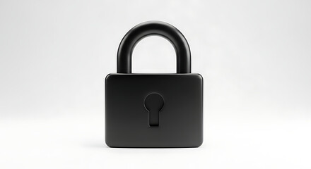 Secure your data with this modern black lock symbol