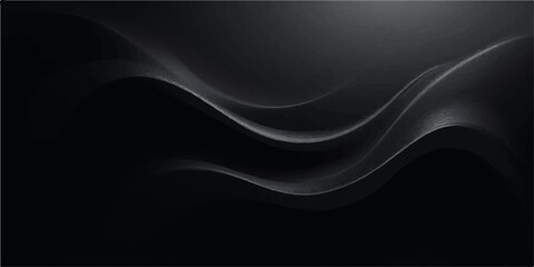 Abstract black and white background with flowing blue light lines for a dynamic motion vector design