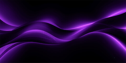 Abstract purple flowing wave background with light and curved patterns