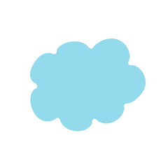 Blue Cloud Cartoon Flat Illustration