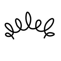 Fototapeta premium Black Loopy Line Doodle Decoration