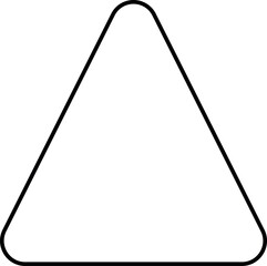 Rounded Triangle Outline Vector Icon