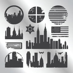 Urban grunge texture overlays — distressed vector collection for edgy modern designs