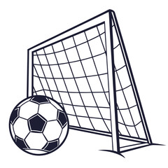 Soccer ball and goal