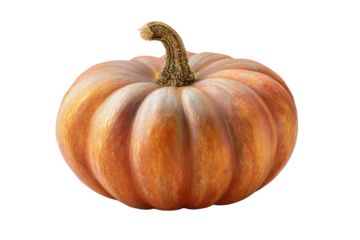 Glittering Orange Pumpkin with Textured Stem on Black Backdrop for Festive Fall Season