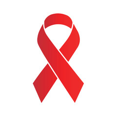 
Red ribbon to raise awareness of breast cancer