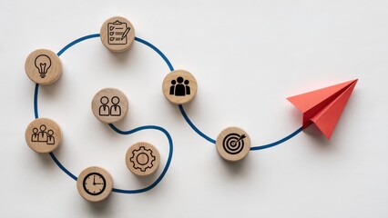 Visualize your path to success with this modern business strategy and workflow diagram, perfect for planning