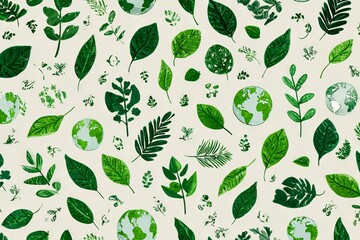 seamless pattern with leaves