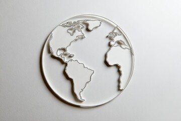 globe on a white background
