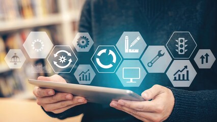Streamline operations using digital tools on a tablet for seamless workflow and business process optimization