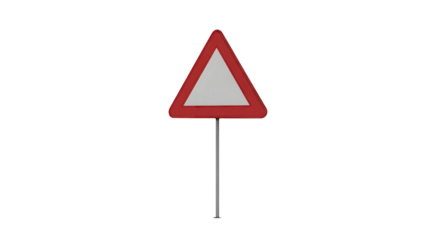 road sign isolated on white