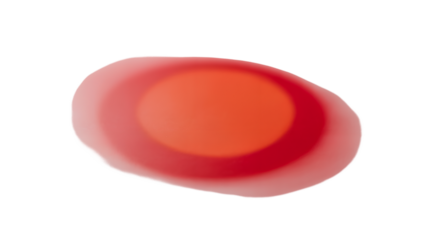 Vibrant abstract blob with soft gradient blend in warm red and orange tones, perfect for modern design.