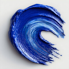 Blue paint brush stroke creating wave texture
